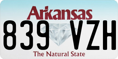AR license plate 839VZH