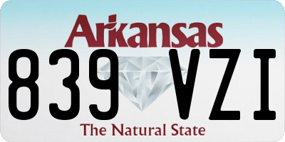 AR license plate 839VZI