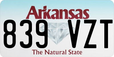 AR license plate 839VZT