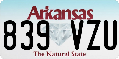 AR license plate 839VZU