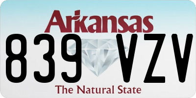 AR license plate 839VZV