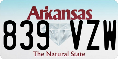 AR license plate 839VZW