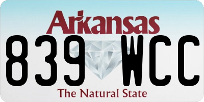 AR license plate 839WCC
