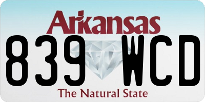 AR license plate 839WCD