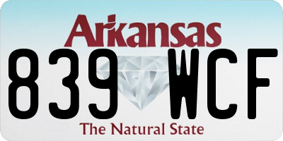AR license plate 839WCF