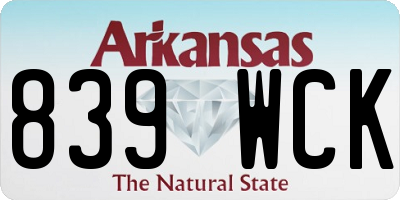 AR license plate 839WCK