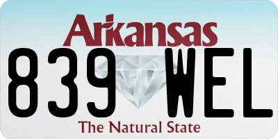AR license plate 839WEL