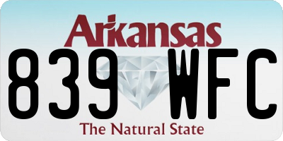 AR license plate 839WFC