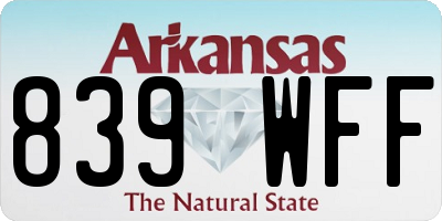 AR license plate 839WFF