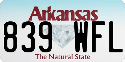 AR license plate 839WFL