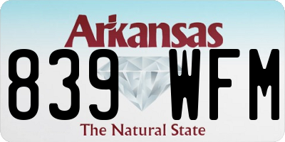 AR license plate 839WFM
