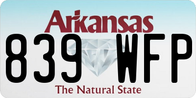 AR license plate 839WFP