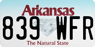AR license plate 839WFR