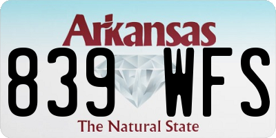 AR license plate 839WFS