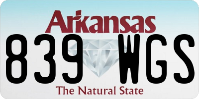 AR license plate 839WGS