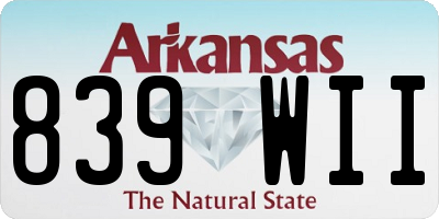 AR license plate 839WII