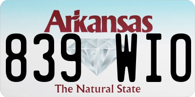 AR license plate 839WIO