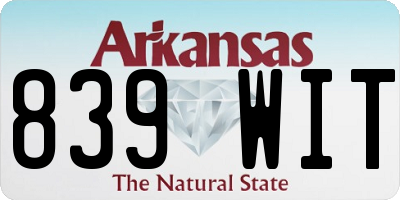 AR license plate 839WIT