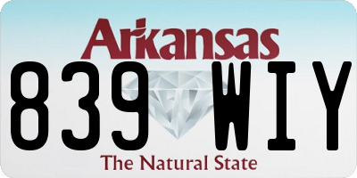 AR license plate 839WIY