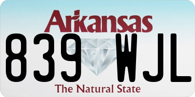 AR license plate 839WJL