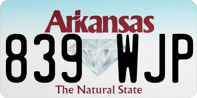 AR license plate 839WJP