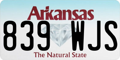 AR license plate 839WJS