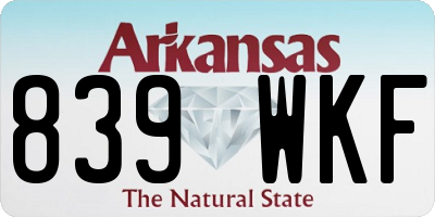 AR license plate 839WKF