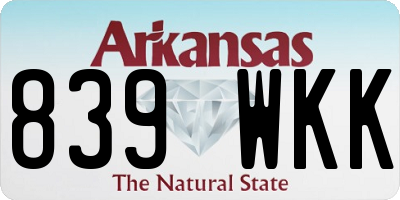 AR license plate 839WKK