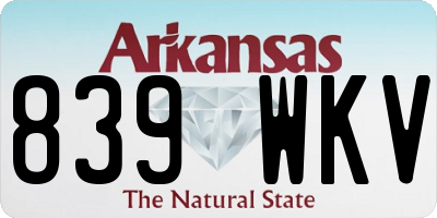 AR license plate 839WKV