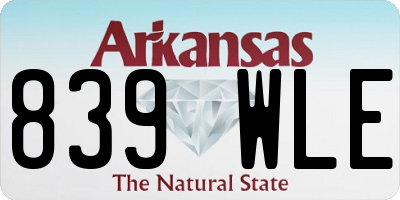 AR license plate 839WLE