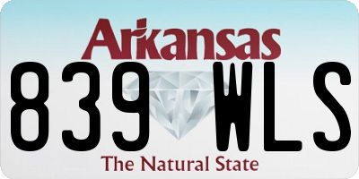 AR license plate 839WLS