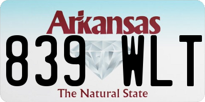 AR license plate 839WLT