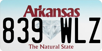 AR license plate 839WLZ