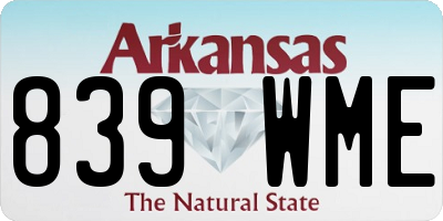 AR license plate 839WME