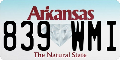 AR license plate 839WMI