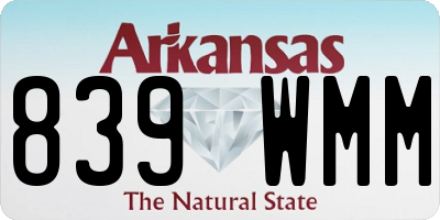 AR license plate 839WMM