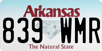 AR license plate 839WMR