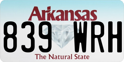 AR license plate 839WRH