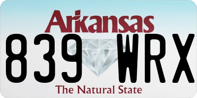 AR license plate 839WRX