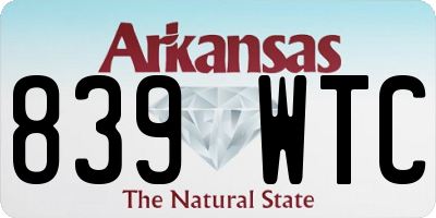 AR license plate 839WTC