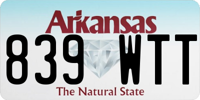 AR license plate 839WTT