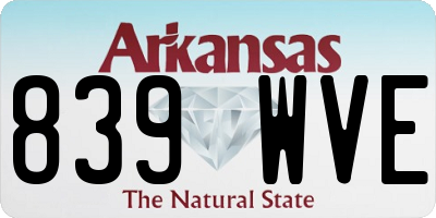 AR license plate 839WVE