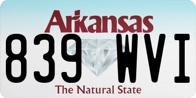 AR license plate 839WVI