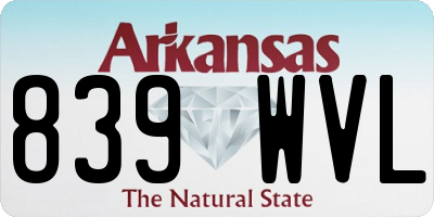 AR license plate 839WVL