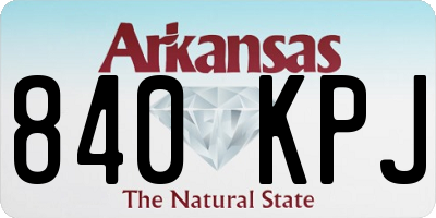 AR license plate 840KPJ