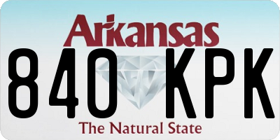 AR license plate 840KPK