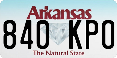 AR license plate 840KPO