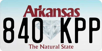 AR license plate 840KPP