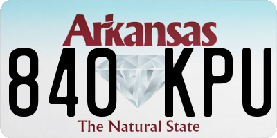 AR license plate 840KPU