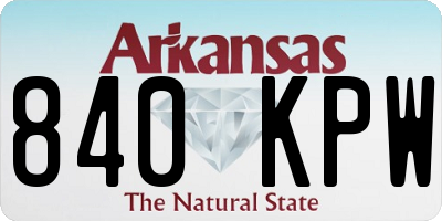 AR license plate 840KPW